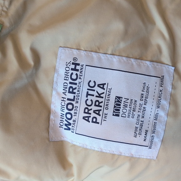 Woolrich Arctic Parka Coyote Fur Hood Down Fill - Picture 9 of 13